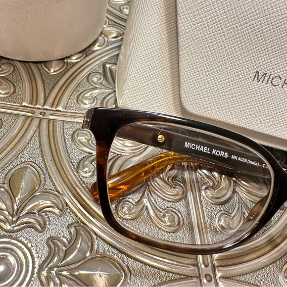 ?Michael Kors • Unisex Black and Gold Frame Prescription Eye Glasses main image 5